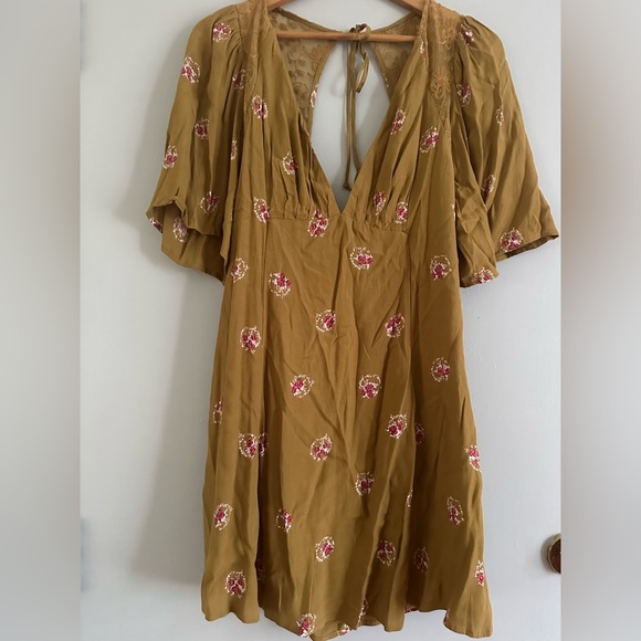 Free People mockingbird mini dress with open back - Picture 5 of 8